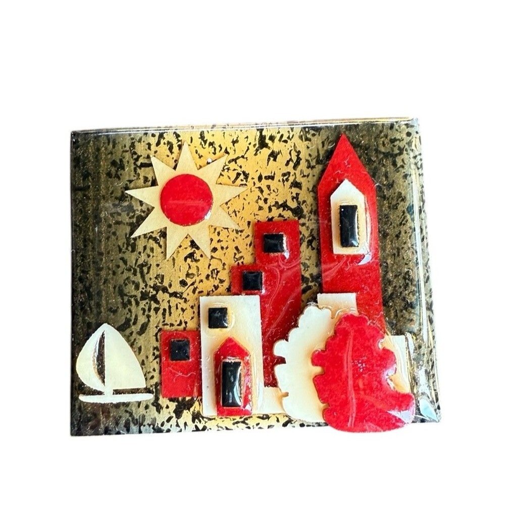 House pins by Lucinda City Scape Sail‎ Boat Sun Red White Black